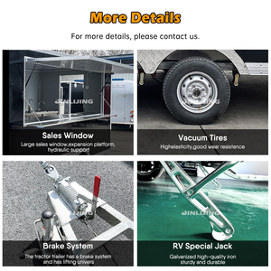 JINLIJING Nouveau Foodtruck Concession Street Fast Food Truck <span class=keywords><strong>Burger</strong></span> Chariot mobile entièrement équipé avec véranda - Product Image 4