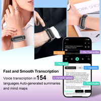 Enregistreur vocal IA portable 64 Go avec réduction de bruit, enregistreur audio magnétique, collier IA pour prise de notes