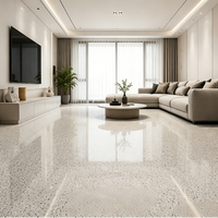Revêtement de sol en terrazzo époxy, effet marbre/terrazzo décoratif, pour centres commerciaux, salles d'exposition, hôpitaux, écoles, bureaux