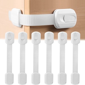 Cerradura de seguridad antipinzamiento para cajones de niños al por mayor, de plástico, para evitar que bebés abran puertas de armarios y refrigeradores - Product Image 1