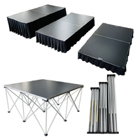 Scène pliante en aluminium, système de scène portable, plateforme 4ftx4ft, 4ftx8ft, 1mx1m, 1mx2m pour les événements scolaires, les églises et les spectacles