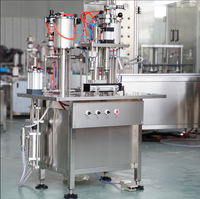 Petite machine de remplissage et de sertissage pneumatique semi-automatique pour aérosols, 500 ml, pour bouteilles métalliques de boissons, pompes chimiques FUDA Chine