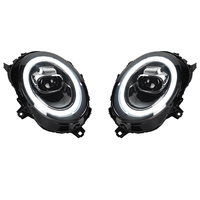 Pour Mini Cooper F55 F56 2014-2019 : Phares avant LED de style LCI 2025 avec projecteur et clignotants dynamiques DRL, ensemble complet