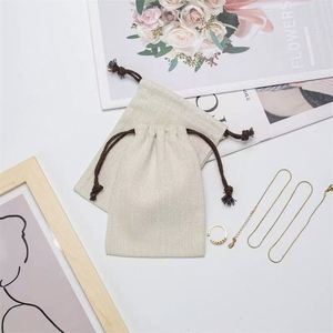 Eco Friendly Natural Herringbone Cotton Bags Gift Pouches Jewelry Drawstring Twill High Quality Gift Bag with <b>String</b> - Product Image 6