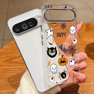 Funda Transparente para Teléfono con Estampado de Calabaza Fantasma de Halloween para Google Pixel, con Ventana Grande para la Cámara, Electrochapada, a Prueba de Golpes, Protectora de TPU - Product Image 5