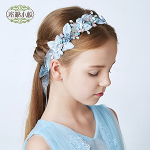 de alta calidad hermoso pelo bandas elegante baile diademas flor chica de los niños de la boda casco - Product Image 2