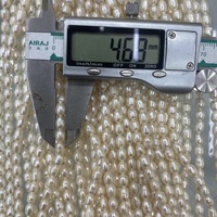 Perles de riz d'eau douce naturelles blanches de 4-5 mm, forte brillance, cultivées pour la fabrication de bijoux DIY, vente en gros