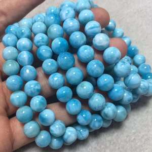 Wholesale 7mm-18mm Beaded <strong>Bracelet</strong> for Women Blue <strong>Larimar</strong> <strong>Jewelry</strong> with Sizes 8mm-16mm Loose Gemstones Available - Product Image 5
