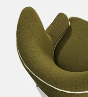 Fauteuil individuel de luxe moderne en bouclette vert olive, fauteuil d'appoint design pour salon, hôtel, chambre à coucher, mobilier de luxe