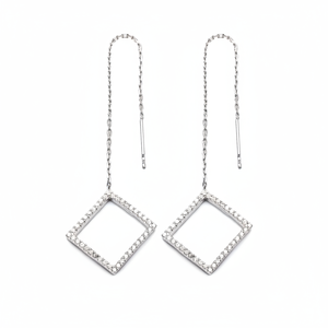 Pendientes de plata de ley para mujer, pendientes de cadena de plata de ley turca para mujer - Product Image 2