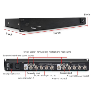 Amplificateur de signal UHF Voxfull Original, système de distribution d'alimentation pour antenne de microphone professionnel, pour microphones <span class=keywords><strong>sans</strong></span> <span class=keywords><strong>fil</strong></span> - Product Image 2