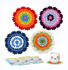 Tournesol au crochet positif en pot, fait main en fil, ornement de bureau, cadeau de soutien émotionnel pour amis, enseignants, étudiants - Product Image 1