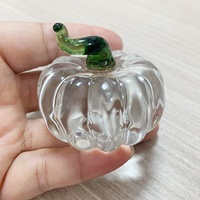Miniatures de citrouilles en cristal faites à la main en gros, modèles artisanaux pour Halloween, Thanksgiving, décoration de bureau et cadeaux artisanaux pour la maison