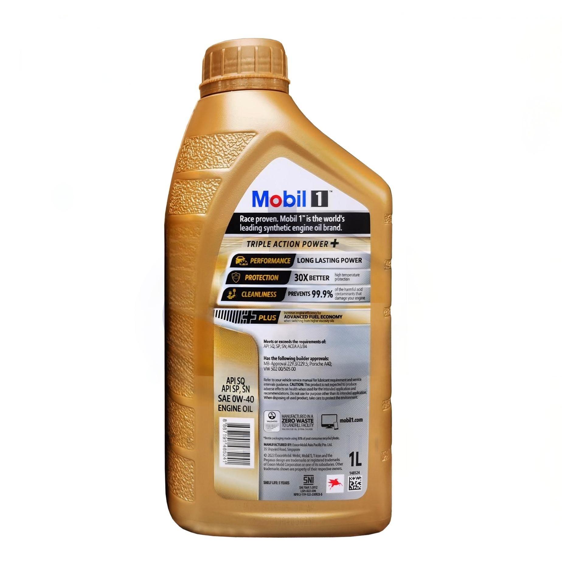 Mobil 1 Premium 0W-40 SP Full Synthetic Engine Oil 1L, Wholesale Pack, 12 Bottles/Case, Global Delivery Oil Parts Image 4