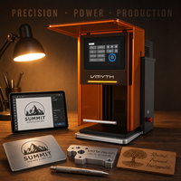 Machine de marquage laser à fibre 60W MOPA avec graveur laser à lumière bleue, modèle de bureau fermé pour acier, aluminium, bois, cuir