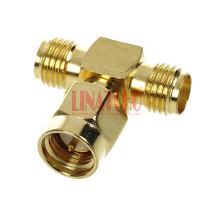 Adattatore doppio in uno T tipo ottone RF dorato <span class=keywords><strong>SMA</strong></span> maschio a doppio connettore Splitter femmina <span class=keywords><strong>SMA</strong></span> Brancher - Product Image 5