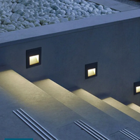 Lampe murale LED encastrée pour escalier, éclairage intérieur/extérieur, décoration, lumière de marche, éclairage de nuit pour escalier, lampe murale de couloir en aluminium
