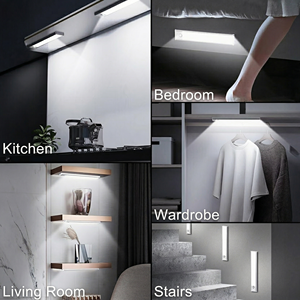 Minimalist Aluminum Cabinet LED <b>Light</b> 3000K Soft Warm White Downlight Surface Mounted Dimmable with Knob <b>Switch</b> <b>Light</b> Gray - Product Image 6