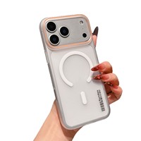 Étui robuste antichoc givré avec dissipation thermique et chargement magnétique sans fil de luxe pour téléphones mobiles 17 Pro Max