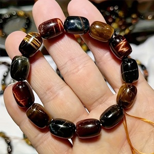Bracciale HY <span class=keywords><strong>di</strong></span> Alta Qualità con Cristallo Singolo per Uomo e Donna, Intarsiato con <span class=keywords><strong>Pietra</strong></span> Naturale <span class=keywords><strong>Occhio</strong></span> <span class=keywords><strong>di</strong></span> <span class=keywords><strong>Tigre</strong></span> Rosso Tricolore - Product Image 2