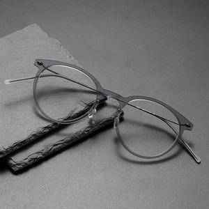 Montatura per Occhiali SH6537 in Titanio e Nylon, Stile Retrò alla Moda per <span class=keywords><strong>Uomo</strong></span> e Donna, Montatura Senza Viti - Product Image 1
