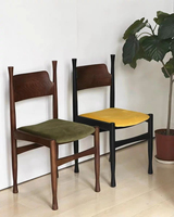 Mobilier de restaurant au design moderne et élégant siège en tissu et chaise de salle à manger en frêne massif pour la maison et la salle à manger