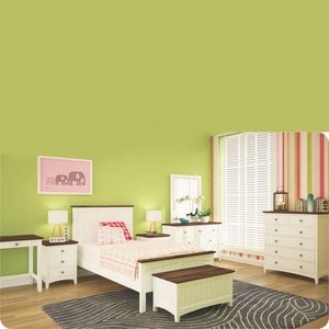 Cheap <b>UK</b> Contemporary Designs Bedroom Furniture White Painted MDF and Solid Acacia Wooden Single Bed - Product Image 3
