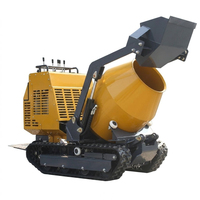 Hydraulischer Selbstladender Raupenbetonmischer-Dumper Mini Gummiketten-Zementmischer-LKW Dieselbetrieben