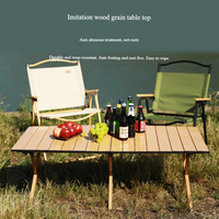 Table de camping enroulable en alliage d'aluminium Bureau de pique-nique extérieur pliant portable avec chaises Ensemble complet Camping Pique-nique et distributeurs automatiques