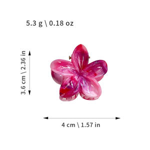 Pince à cheveux œuf tie-dye, motif floral bohème, sans pression, pour coiffures mi-attachées et essentiels de vacances - Product Image 3