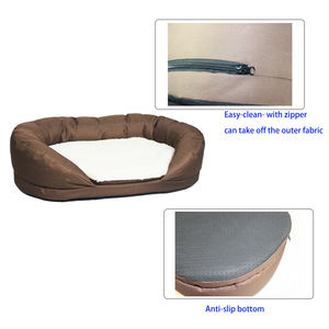 Cama Rectangular Moderna para Mascotas para Perros y Gatos, Cuna Suave y Transpirable con Material de Fibra de Patrón Sólido Empaquetado en Cartón - Product Image 3