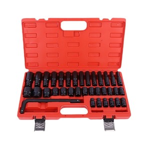 35Pc Pneumatic Socket <b>Set</b> 1/2 In Crv Steel With <b>Tool</b> Case For Auto And <b>Mechanical</b> Repair - Product Image 1