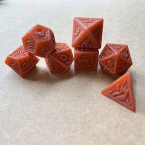 Juego de Dados Poliédricos de Acrílico Personalizados con Patrones Retro para Juegos de Rol, 7 Piezas, Venta al Por Mayor - Product Image 4