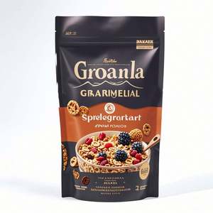 Pochette debout réutilisable personnalisée pour fruits secs, blé mylar, granola, sushi, ingrédients de gelée, sachet d'emballage pour chewing-gum - Product Image 1