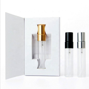LingKa Frost Glass Cylinder <b>Perfume</b> Bottle with Screw Cap 3ml/5ml/10ml Sizes Black and White Box <b>Atomizer</b> Package - Product Image 3