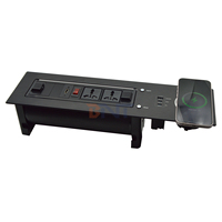 Boente 2 Prise de table universelle à chargement rapide 65W, rabattable, IP44, courant nominal 16A, 2 prises AC, 1 port USB-A + 2 ports USB-C