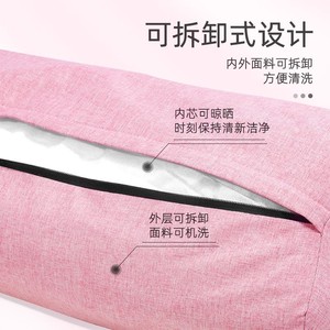 Yoga Bolster Rectangular Support Pillow For Yin Yoga And Maternity Lumbar Relief Pink Purple Gray Washable - Product Image 3