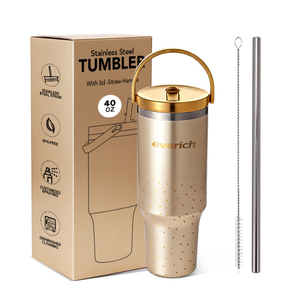 Gobelet isotherme 40 oz compatible porte-gobelets, sans BPA, en acier inoxydable 304, facile à transporter, avec poignée confortable pour activités de plein air - Product Image 1