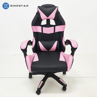Fauteuil de bureau gaming en cuir ergonomique inclinable et réglable en hauteur, pivotant, pour PC Gamer, style course, vente en gros