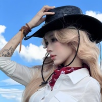 Chapeau de cowboy en feutre noir avec clous Longhorn argentés, idéal pour les fêtes western et le rodéo, pour adultes