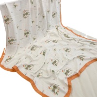 Couverture en gaze de coton 4 couches pour bébé, super douce, pour nouveau-né, idéale pour dormir