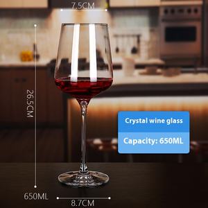 Vente en gros de gobelet en verre à <span class=keywords><strong>vin</strong></span> rouge en cristal de conception moderne boîte bicolore de luxe logo personnalisable pour les cadeaux des marchands de <span class=keywords><strong>vin</strong></span> de luxe - Product Image 5