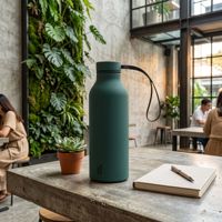 Bouteille de sport en acier inoxydable à double paroi isolée sous vide, écologique, performance thermique 12-24 heures, anti-fuite pour la randonnée
