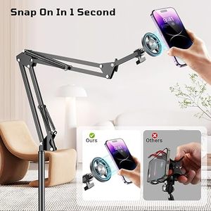 Floor Magnetic <b>Phone</b> <b>Holder</b> for Bed Laying Down Adjustable Bedside <b>Phone</b> Stand for iPhone Headboard Cell <b>Phone</b> Mount - Product Image 6