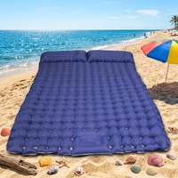 Matelas de couchage gonflable double YYJ-D2 avec gonfleur automatique intégré, matériau TPU imperméable pour la randonnée et le camping