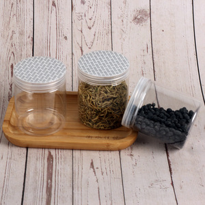 Transparent Pet Food Jars 85mm Diameter 100mm Height Airtight Storage Containers For Grains And Other Food Items - Product Image 3