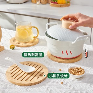 Manteles Redondos de Bambú Aislantes del Calor para Vajilla y Uso en la Cocina - Product Image 3