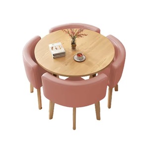 Ensembles de mobilier de restaurant modernes : 1 table et 4 chaises pour centres commerciaux, cafés, salons de thé, salons de beauté, lieux de loisirs, petites tables de réunion - Product Image 6