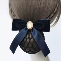 Lot de filets à cheveux professionnels pour femmes avec nœud perlé, nouveau style japonais et coréen pour le personnel des banques, des hôtels et des compagnies aériennes