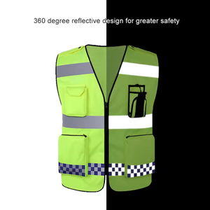 कस्टम परावर्तक सुरक्षा बनियान कंपनी लोगो कस्टम रंग फ्लोरोसेंट दृश्यता कार्य वर्ग 2 सुरक्षा बनियान - Product Image 3